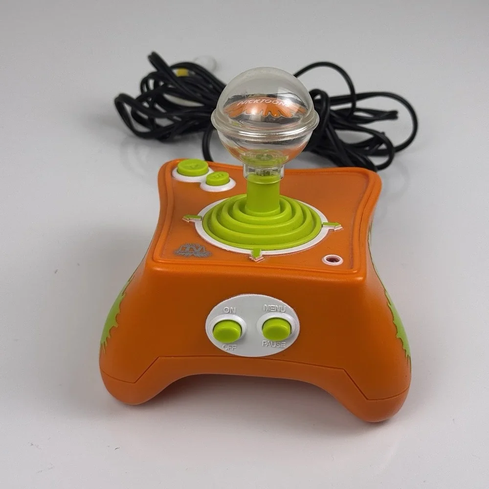 Nickelodeon Nicktoons Plug 'N Play TV Game 2005 Jakks Pacific Orange Green Works